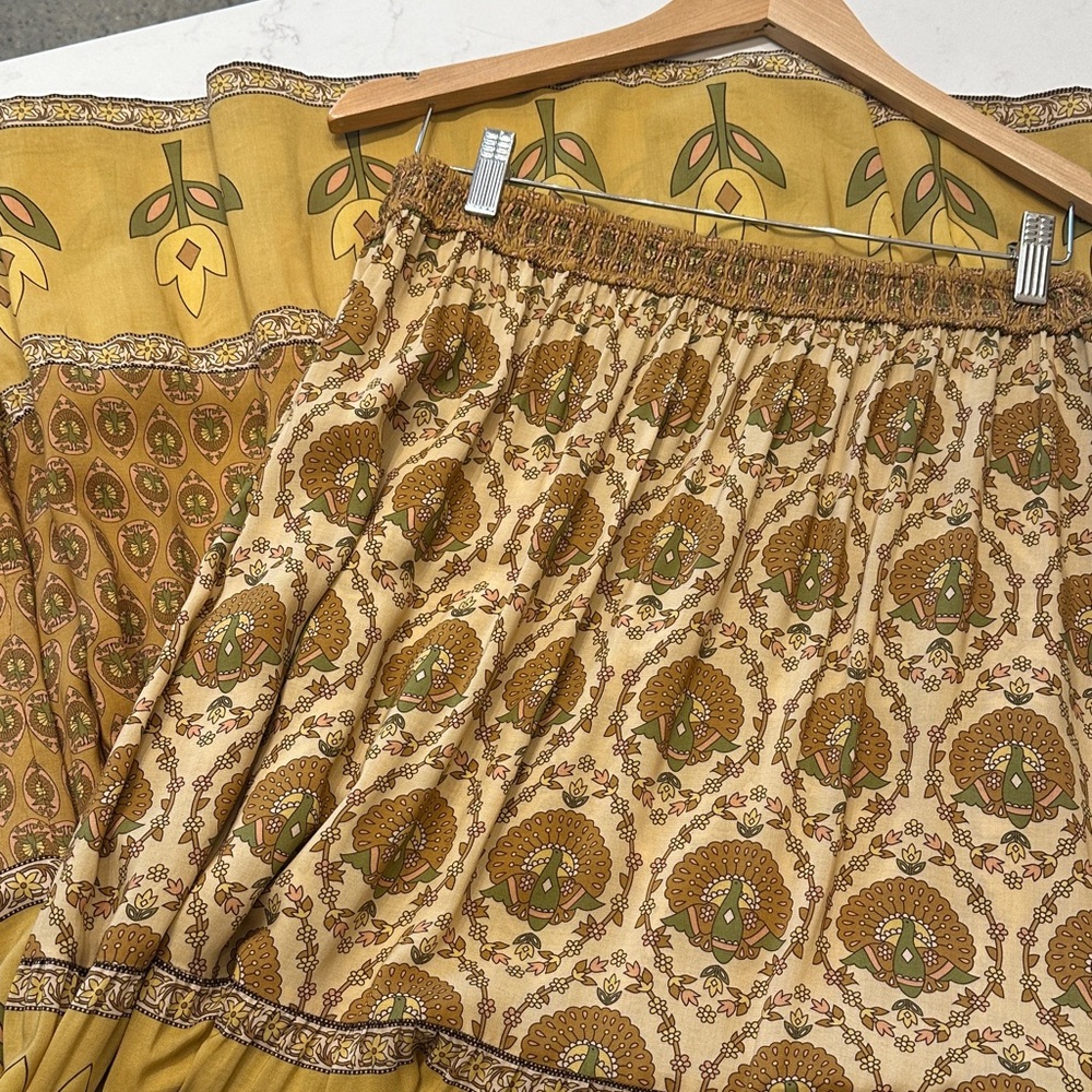 Spell Bohemian Floral Maxi Skirt - Brown and Cream - Picture 3 of 3